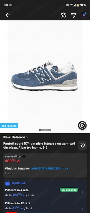 New Balance noi Nr 41 jumătate 