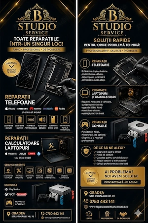 Reparatii telefoane calculatoare B Studio Service 