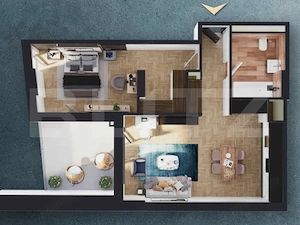 Apartament 2 camere, 59.10 mp, zona RIVUS, COMISION 0 - imagine 2