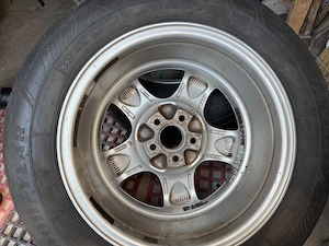 Vând set de 4 roți echipate cu cauciucuri vară Goodyear 195/65/15 H 5x100 Skoda Octavia 1 - imagine 4