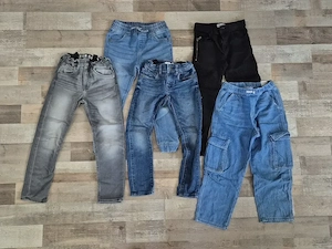 Lot 5 perechi blugi băieți mărimi 122-134 cm (Zara, H&M) - 150 Lei