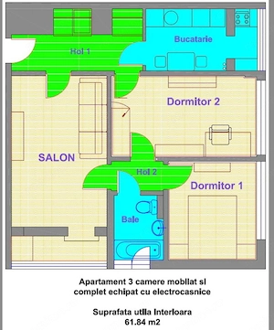 Apartament 3 camere, balcon, Berceni - imagine 10