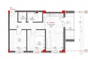 Comision 0%. Apartament de 3 camere cu panorama si parcare in bloc nou - imagine 2