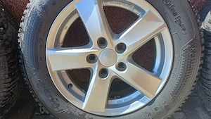 Jante aliaj 5×112 cu anvelope iarna 195/65/15 gama vw,audi,skoda  - imagine 2
