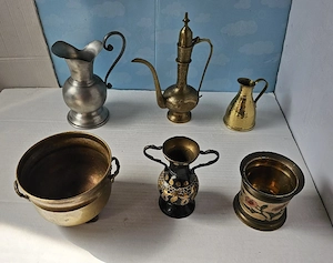 Lot vase din cositor-bronz-alamă