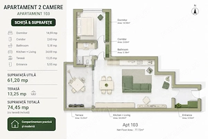 Apartament 2 camere- la cheie- Calea Surii Mici - imagine 4