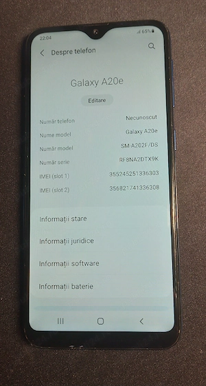 Samsung Galaxy A20e DualSim + loc de card - 250 lei preț fix - imagine 2