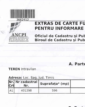 Proprietar vând teren casa, Sag - Mănăstire - imagine 2