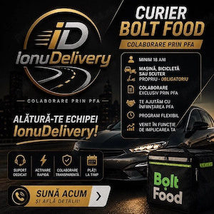 Devino Curier Bolt Food | Colaborare prin PFA