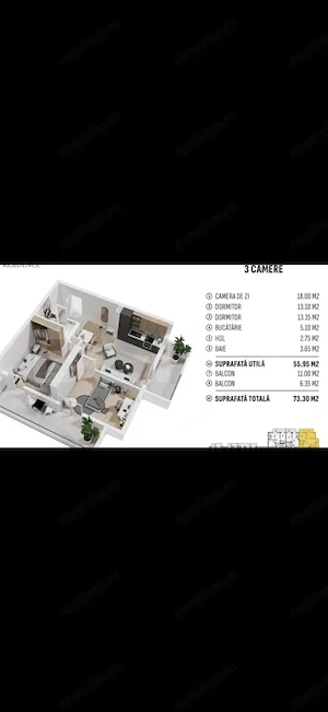 Apartamemt 3 camere Kaya Complex  - imagine 12