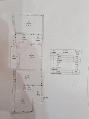 Apartament Timisoara Freidorf - Etaj 3 - 3 Camere - Centrala Proprie - AC - Izolat interior - imagine 2