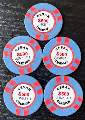 Memorabilia Casino București   Jetoane originale Cesar Casinos $500 Ediție Junket VIP