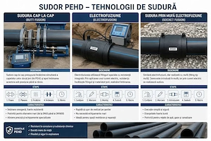Sudor PEHD, sudura cap la cap, electrofuziune