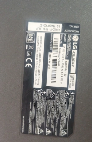 Vând televizor Smart TV LG, model 43UJ634V, cu diagonala de 109 cm. DOLJ - imagine 3