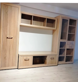 Mobila  de Living în nuanța stejar natur
