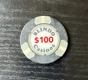 Jeton Casino Blindo București $100   Piesă Rară de Colecție Anii 90