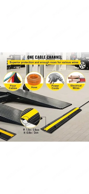 Set 4 limitatoare de viteza din cauciuc cu 1 canal, capacitate de incarcare de 8165 kg - imagine 3