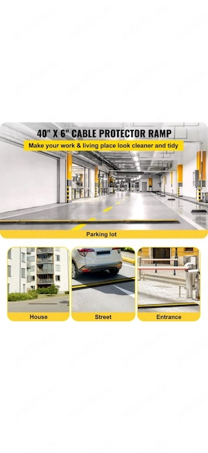 Set 4 limitatoare de viteza din cauciuc cu 1 canal, capacitate de incarcare de 8165 kg - imagine 2