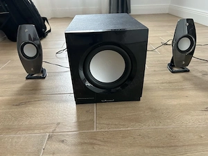 Sistem Boxe 2.1 Myria MY-230 cu Subwoofer (PC   TV   Aux)