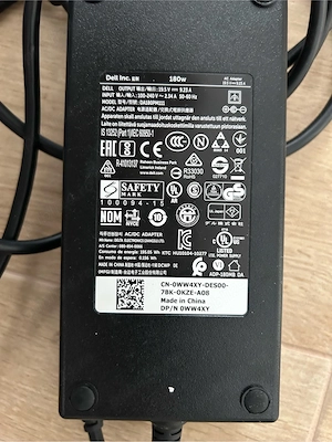 Incarcator   Alimentator laptop Dell Original 180W - 19.5V 9.23A (DP N 0WW4XY)