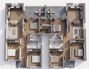 Duplex 4 camere, 325mp teren, despartit prin dressing in Giroc  - imagine 2