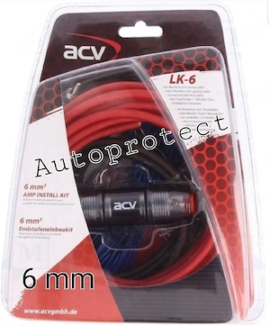 Kit cabluri profesional montaj subwoofer nou 6 10 20 MM ACV Germania - imagine 5