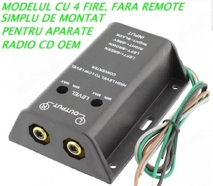 Adaptor hi to low cu remote automat convertor nivel semnale audio auto - imagine 5