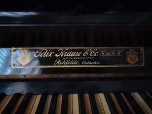 Pianină veche, Felix Krause & Co., Germania (Rehfelde), funcțională