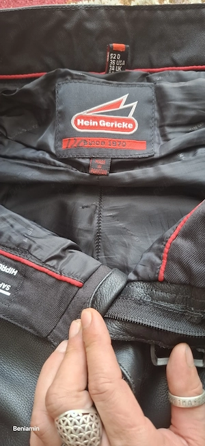 Pantaloni Moto Piele Hein Gericke mărimea 52 (M L)   Safe Hiprotec
