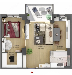 Direct Proprietar | 0% Comision | 2 Camere + Dressing + Garaj Subteran | Bloc 2023 Ultracentral - imagine 9