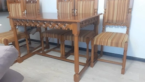 set masa extensibila cu 6 scaune