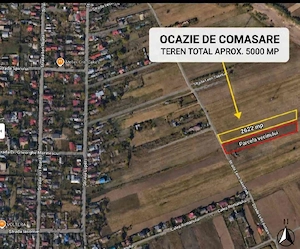 PROPRIETAR | Teren Intravilan 2.622 mp (Posibilitate Alipire  5.000 mp)   Șerbănești