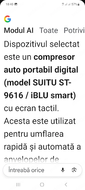 vînd compresor auto portabil digital - imagine 2