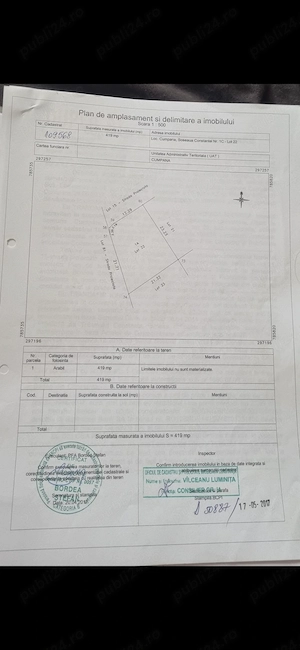 Teren intravilan, 419mp, Cumpăna, la 80m de soseaua principala. - imagine 7