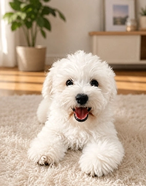 Bichon cauta casuta 