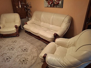 set canapea extensibilă + 2 fotolii