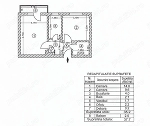 propietar, 2 camere decomandat prevederii proximitate metrou, et 5, anvelopat, intretinere mica, sud - imagine 7