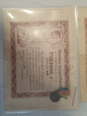 Diplome cu medalie, interbelice.