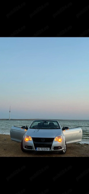 Vând VW Eos 2, 0 benzină FSI 150 cp din 2006 , cabrio,2500 euro neg ! - imagine 5