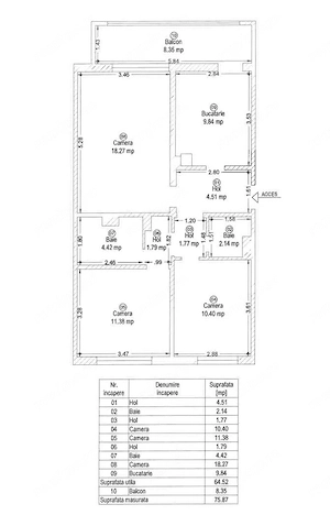 3 camere, 2 băi, parter înalt – zona Aradului, ideal locuință sau birou - imagine 17