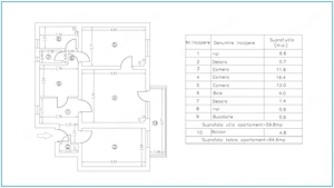TRAIAN APARTAMENT 3 CAMERE BLOC REABILITAT - imagine 3