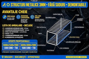 Casute modulare 6000x3000 si 6000x2430 mm Containere - PRODUCATOR