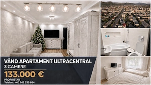 # Vând apartament cu 3 camere, garaj propriu și renovare completă | 78 mp | Ultracentral |