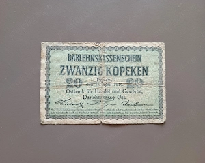 Bancnotă rară 20 Kopeici 1916 Ostbank (Darlehnskasse Ost) - WW1