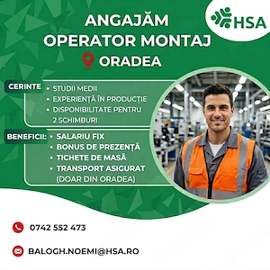 Angajam Operator Montaj 