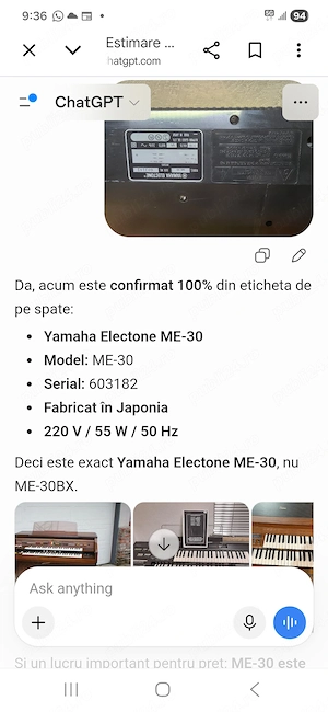 Orga electronixa Yamaha M30
