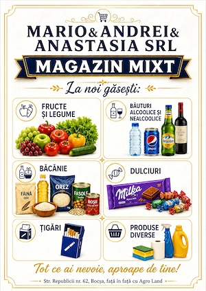 Caut casierița pentru magazin alimentar 