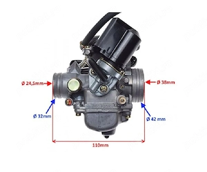 Carburator ATV XY150ST GY6 150cc, diametru clapetei 22mm Cod Produs: ZQC3002, producator Wilmat, pro