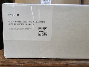 Rola hartie termica zinta 57x18x12