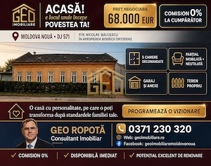 Casa 5 camere in Moldova Noua